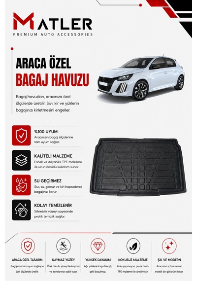 Peugeot 208 Hybrid 2025 Model Bagaj Havuzu