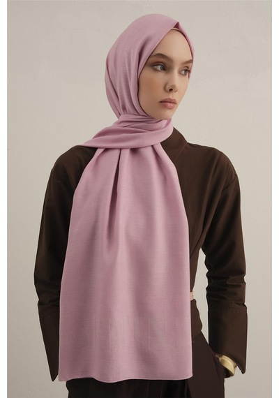 Armine Logo Drop Pamuk İpek Şal 37 Pembe