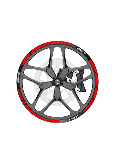deeb Dio  Jant Şeridi Kırmızı Beyaz Model X