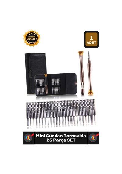 Tornavida 25 Prç Hassas Tamir Profesyonel Telefon Saat Gözlük Elektronik Mini Cüzdan Tornavida Seti Çok Renkli