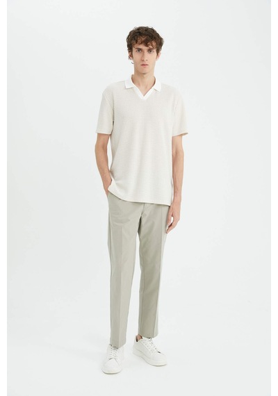 Defacto Regular Fit Polo Yaka Kısa Kollu Tişört B6548AX24SP Bej