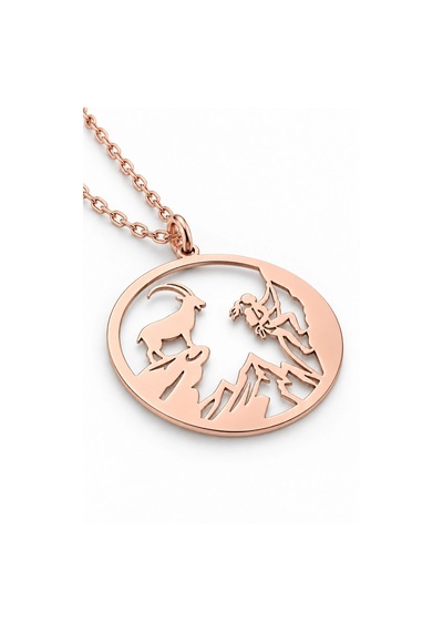 Zirve Tutkusu Gümüş Kolye - Rose Rose Gold