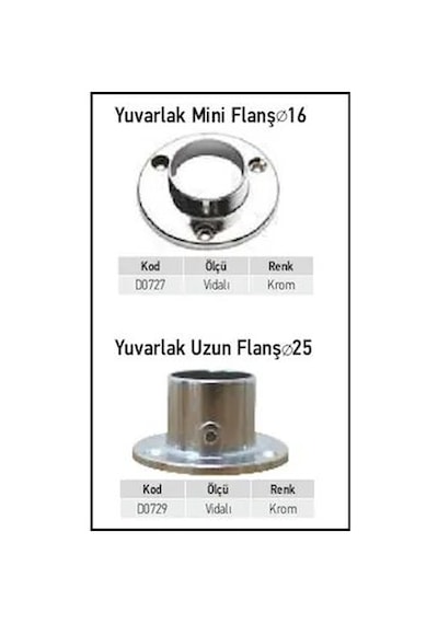 Boru Askı Flanş No:14 Ayaklı Kapalı 4 Adet
