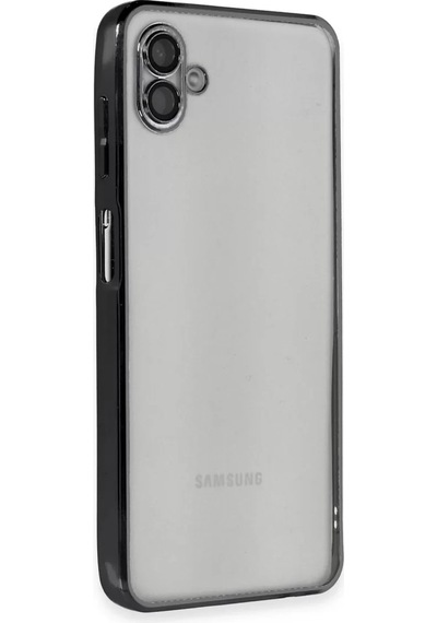 Newface Samsung Galaxy A04 Kılıf Razer Lensli Silikon - Siyah