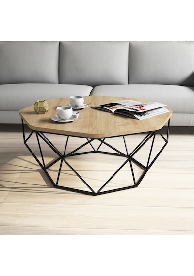 Variant Diamond Metal Orta Sehpa - Meşe