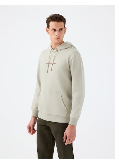 Regular Fit Erkek Sweatshirt Taş