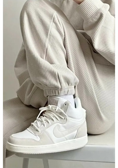 Nike Court Borough Mid Kadın Spor Ayakkabı Krem