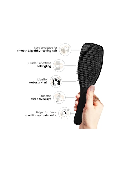 Lexroo Wet Detangler Siyah Saç Fırçası Ve Tarak