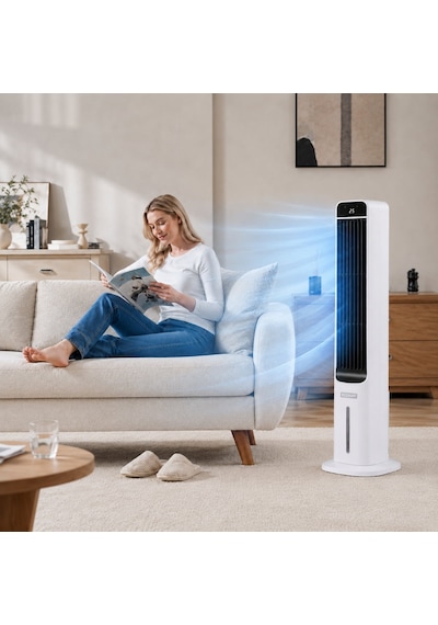 Econat Ec5 5l Sulu Soğutucu, Kumandalı, 80w, 3 Hız Kademeli, Buz Kasetli Hava Soğutucu