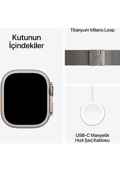 Apple MEWY4TU/A Watch Ultra 3 Gps + Cellular 49 MM Akıllı Saat (Distribütör Garantili)