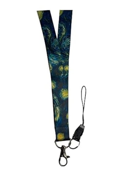 Van Gogh Yıldızlı Geceler Boyun İpi Ve Telefon Askısı Acik Yeşil