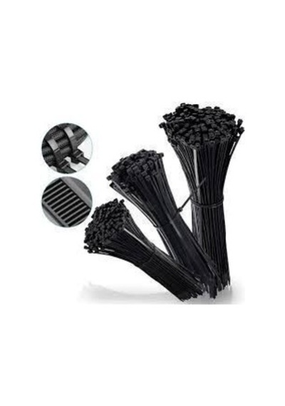 Uv Tork Kablo Bağı Cırt Kelepçe 4,8 Mmx300 Mm Siyah 100 'lü Paket