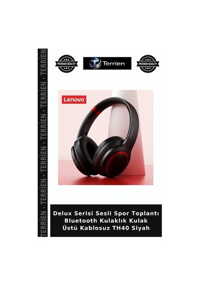 Delux Serisi Sesli Spor Toplantı Bluetooth Kulaklık Kulak Üstü Kablosuz Th40 Siyah