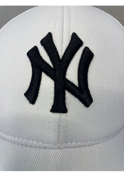 Ny Yankees Nakışlı Fileli Yazlık Beyzbol Cap Şapka Beyaz