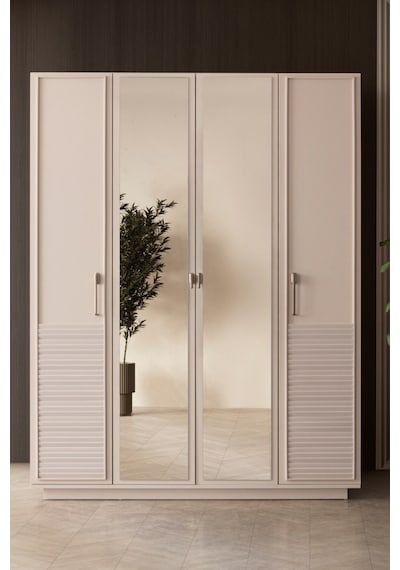 Vela Genç Odası Takımı - 4 Kapaklı Aynalı Dolap, Çalışma Masası, Şifonyer, Komodin Renkli Vela Genç Odası Takımı - 4 Kapaklı Aynalı Dolap, Çalışma Masası, Şifonyer, Komodin Renkli