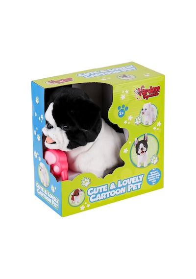 Pr66308-25t Tasmalı Yürüyen Peluş Fransız Köpeği Çok Renkli