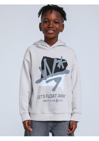 Jack Lions Erkek Çocuk Desenli Şardonlu 3 İplik Sweatshirt-14259 Gri