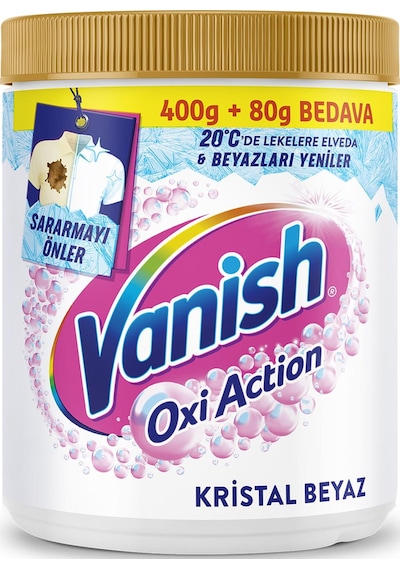 Vanish Oxi Action Kristal Beyaz Deterjan Güçlendirici ve Leke Çıkarıcı Toz 480 Gr