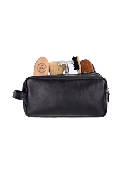 Bloominbag Bloombiel Obsidian Siyah Hakiki Deri Seyahat Ve Makyaj Çantası