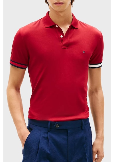 Tommy Hilfiger Erkek Polo Yaka T Shirt Mw0mw42743 Xıt Kırmızı Kirmizi