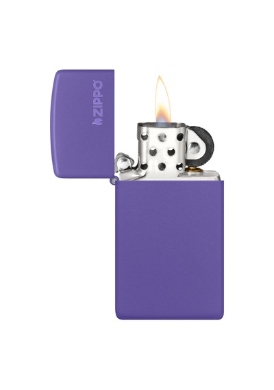 Zippo Çakmak Mor Slim Logo 1637zl-000019