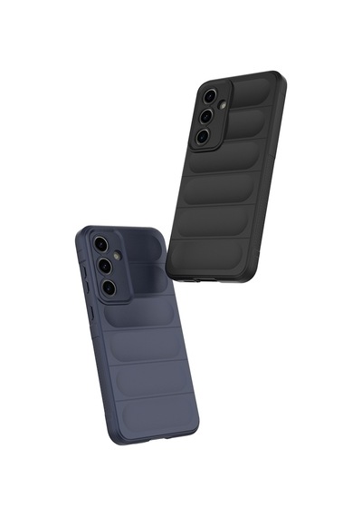 Galaxy Uyumlu S25 Fe Kılıf Kamera Korumalı Esnek Silikon Parmak Şeritli Pazarplus Koyu Yeşil
