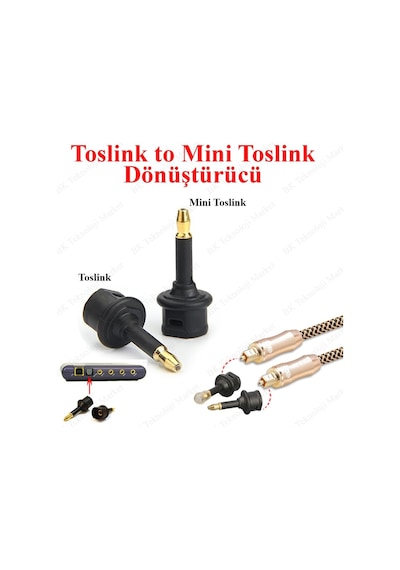 Toslink To Mini Toslink Adaptör