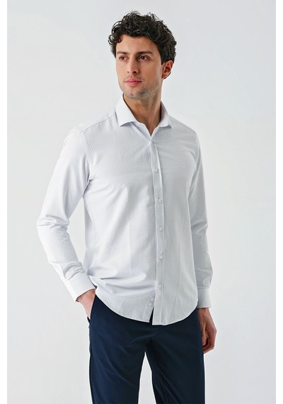 İmza Mavi Uzun Kollu Desenli Armürlü Cepsiz Pamuklu Klasik Slim Fit Dar Kesim Gömlek 1004240189-mavi Mavi İmza Mavi Uzun Kollu Desenli Armürlü Cepsiz Pamuklu Klasik Slim Fit Dar Kesim Gömlek 1004240189-mavi Mavi
