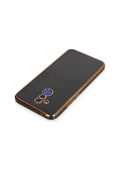 Huawei Mate 20 Lite Kılıf Volet Silikon - Siyah Düz Renkli