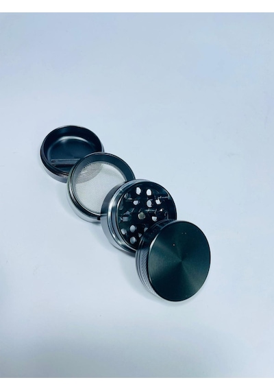 Çelik TutunÖğütücü 4Kademeli Paslanmaz Grinder SiyahRenk//40mm