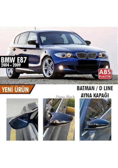 Bmw E87 Yarasa Ayna Kapağı - Parlak Siyah - Abs Plastik - 2004 - 2009