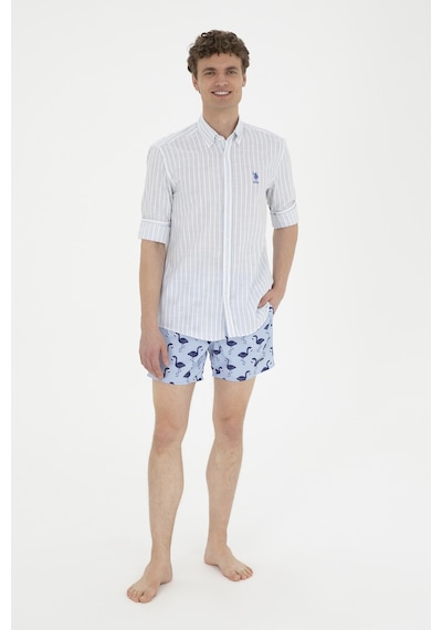 U.s. Polo Assn. Erkek Açık Mavi Deniz Şortu 50282921-vr003 Açık Mavi
