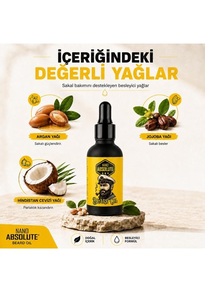 Nano Absolute Beard Oil Sakal Bakım Yağı 50 Ml