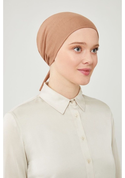 Melodi Scarf Kadın Tesettür Geniş Hacimli Büyük Kalıp Xl Bone Sütlü Kahve Sütlü Kahve Sütlü Kahverengi