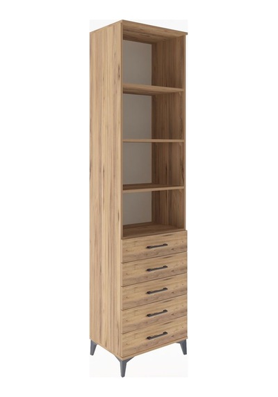 Hyperion Dolap 4 Raflı 5 Çekmeceli 60x44x243 Çam-çam Çam Hyperion Dolap 4 Raflı 5 Çekmeceli 60x44x243 Çam-çam Çam