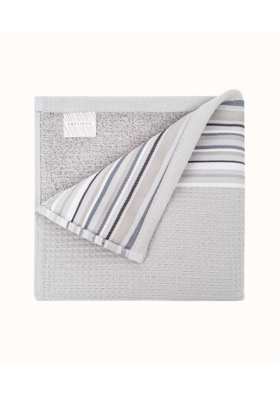 Koza Home Limira 2li Gri Çeyiz Havlu Seti 50x90-70x140 2257 Gri