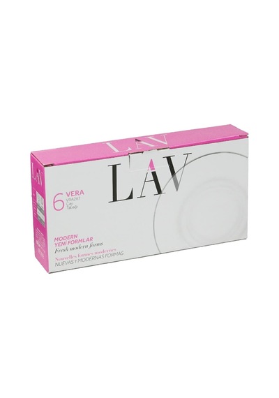 Lav Vera 6'lı Çay Tabağı Sku: Smg8690010586575 Açık Bej