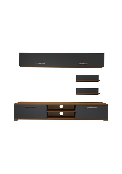 Decoraktiv Eko 5 Mdf Dvd Tv Ünitesi Tv Sehpası Ceviz - Antrasit