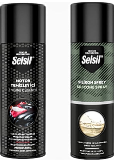 Selsil 2 Li Oto Bakım Seti Motor Temizleme 500 Ml Ve Silikon Sprey 500 Ml 1 adet