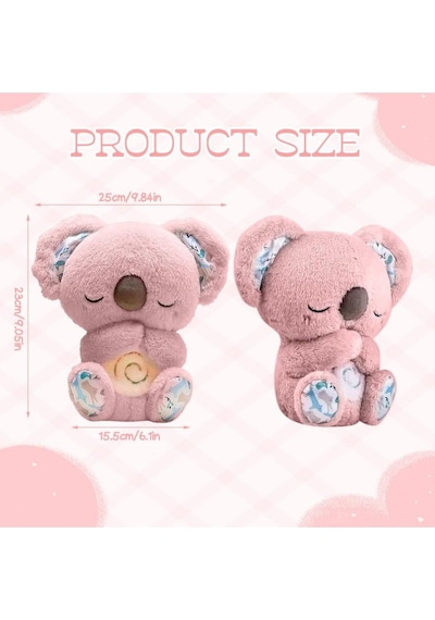 Sevimli Uyku Arkadaşı Nefes Alıp Veren Işıklı Müzikli Peluş Oyuncak