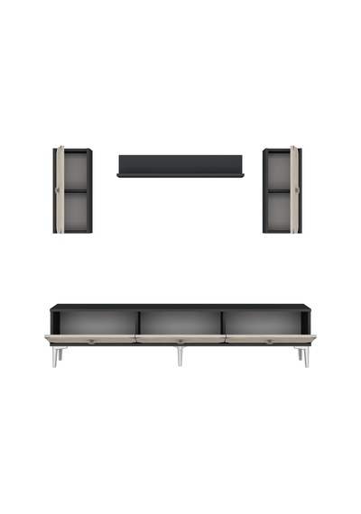 Tvr1897ats - Alfa Tvr180 Tv Ünitesi Takım , Tv Sehpası Antrasit - Traverten - Sılver 180cm Tvr1897ats - Alfa Tvr180 Tv Ünitesi Takım , Tv Sehpası Antrasit - Traverten - Sılver 180cm