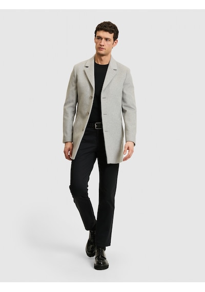 Cacharel Gri Ex. Slim Fit Palto