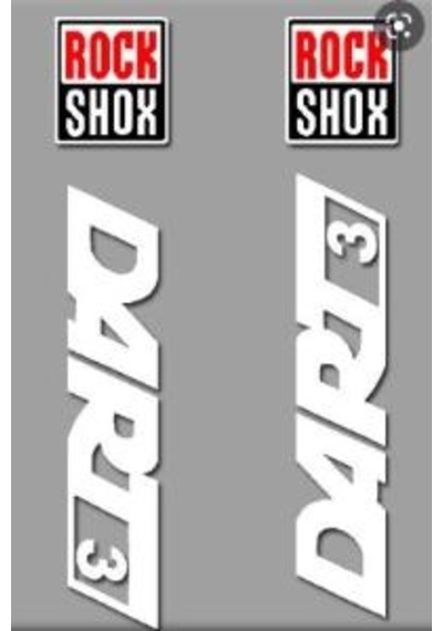 Rockshox Dart 3 Decal Kit 11.4115.003.000 Siyah - Kırmızı