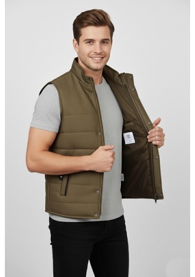 Bigazzi Erkek Spor Hakim Yaka Yelek Regular Kalıp 959-309 Bgl-st04875 Camel