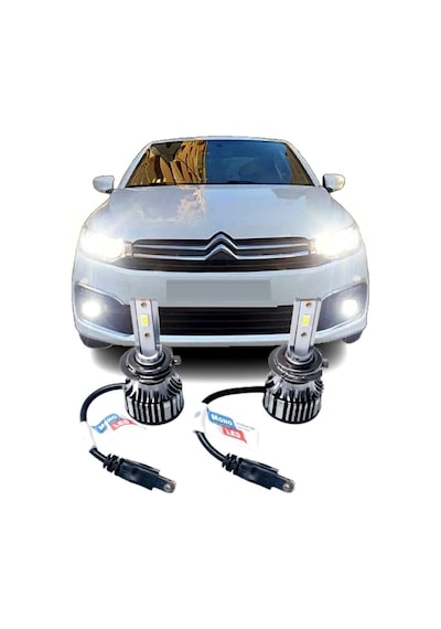 Megamarket06 Cıtroen C-elysee Uyumlu Led Xenon Kısa Far Ampulü H7 Photon Mono