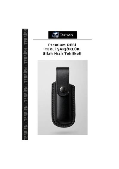 Premium Deri Tekli Şarjörlük  Hızlı Tehlikeli