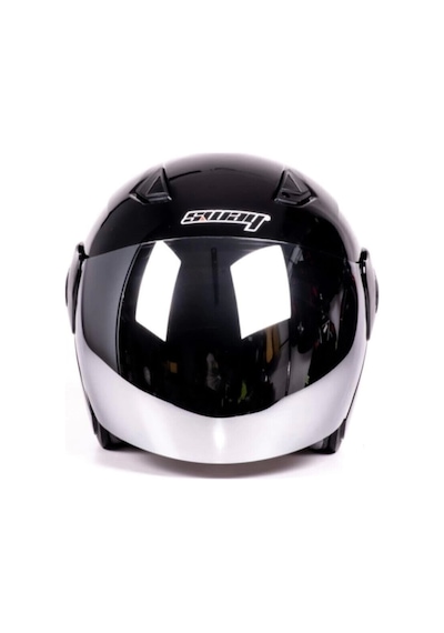 Sway SW-733-700 Açık Motosiklet Kaskı Parlak Siyah