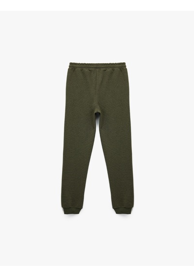 Koton Beli Lastikli Cep Detaylı Jogger Eşofman Altı Haki 7wkb40026tk