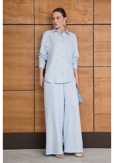 Verymoda Jakarlı Dukuma Pantolon F2020 Mavi