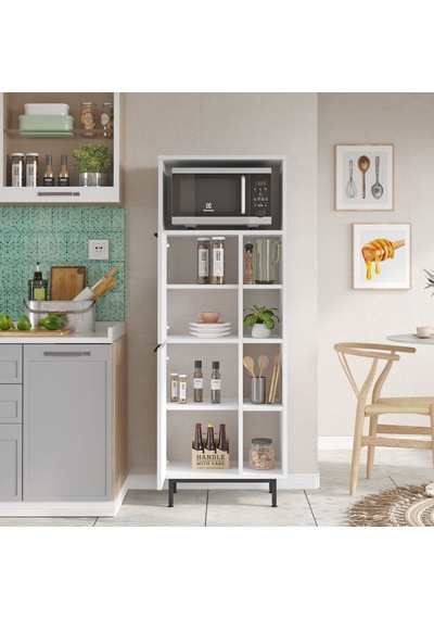 Robin Home Lidya Mutfak Kiler Dolabı Mikrodalga 2 Kapaklı Raflı M